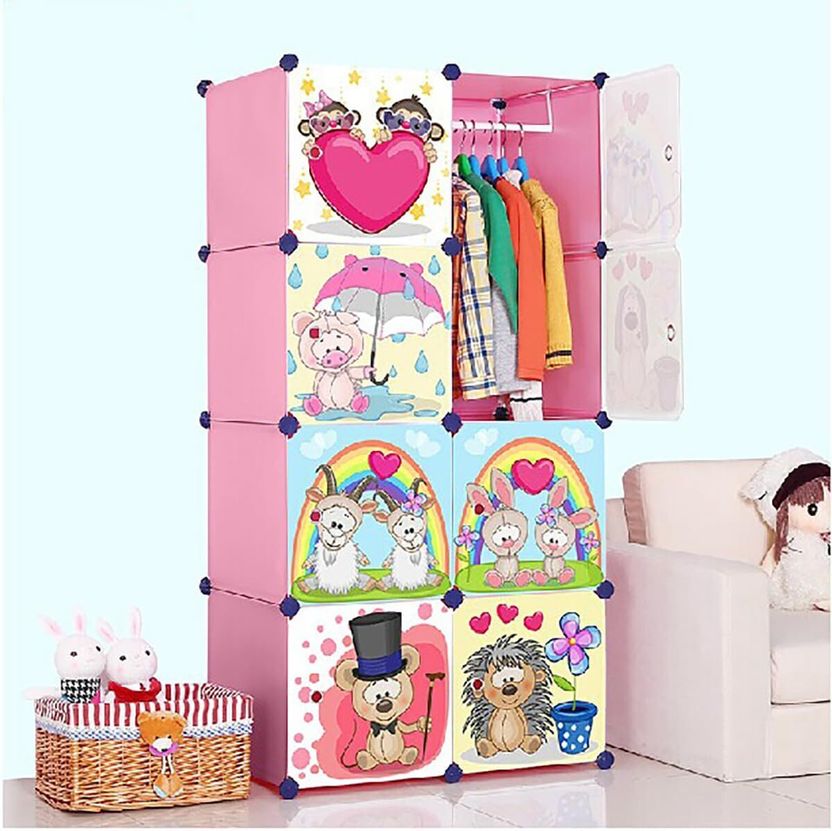 LUHI 8-Door 8-Shelf Plastic Almirah for Kids - Image 8