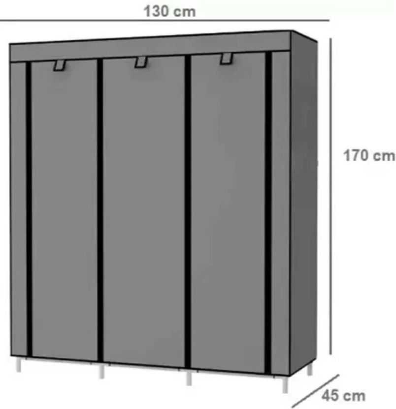 SHOEVAULT Grey Carbon Steel Collapsible Wardrobe - Image 3