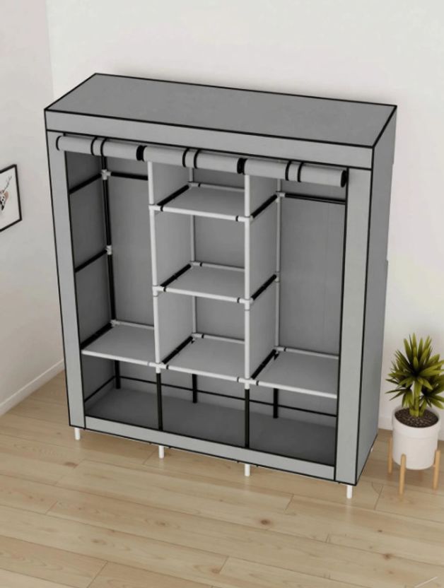 SHOEVAULT Grey Carbon Steel Collapsible Wardrobe - Image 5