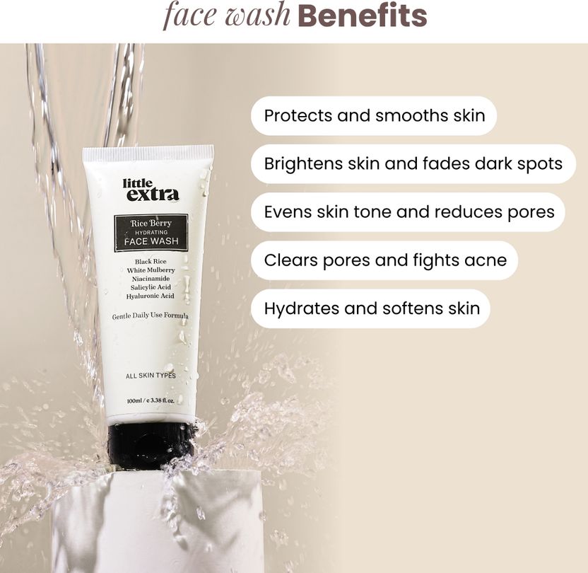 Little Extra Rice Berry Hydrating Face Wash 100 ml - Image 4