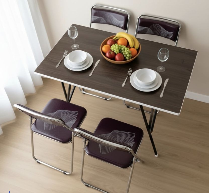 EuroQon Workstation Foldable इंजीनियर्ड वुड कंप्यूटर डेस्क - Image 7