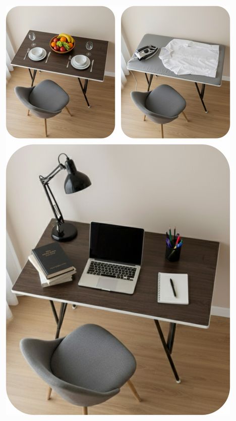 EuroQon Workstation Foldable इंजीनियर्ड वुड कंप्यूटर डेस्क - Image 6