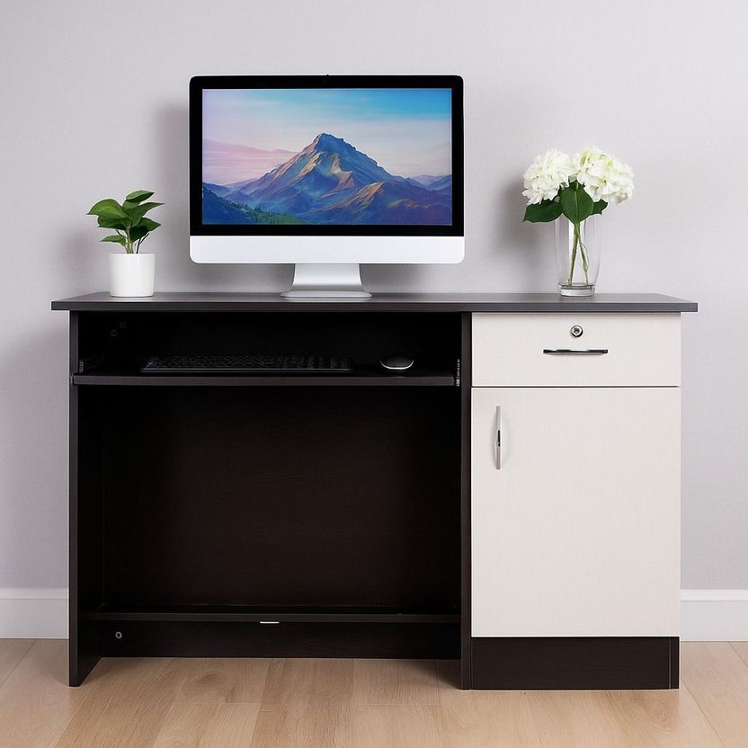 RR Supreme Wooden Computer Table with Keyboard Tray - Image 1