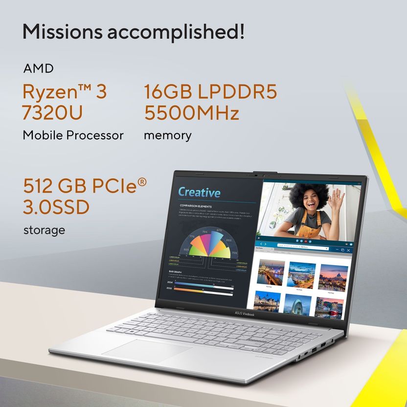 ASUS Vivobook Go 15 AMD Ryzen 3 7320U - Image 3