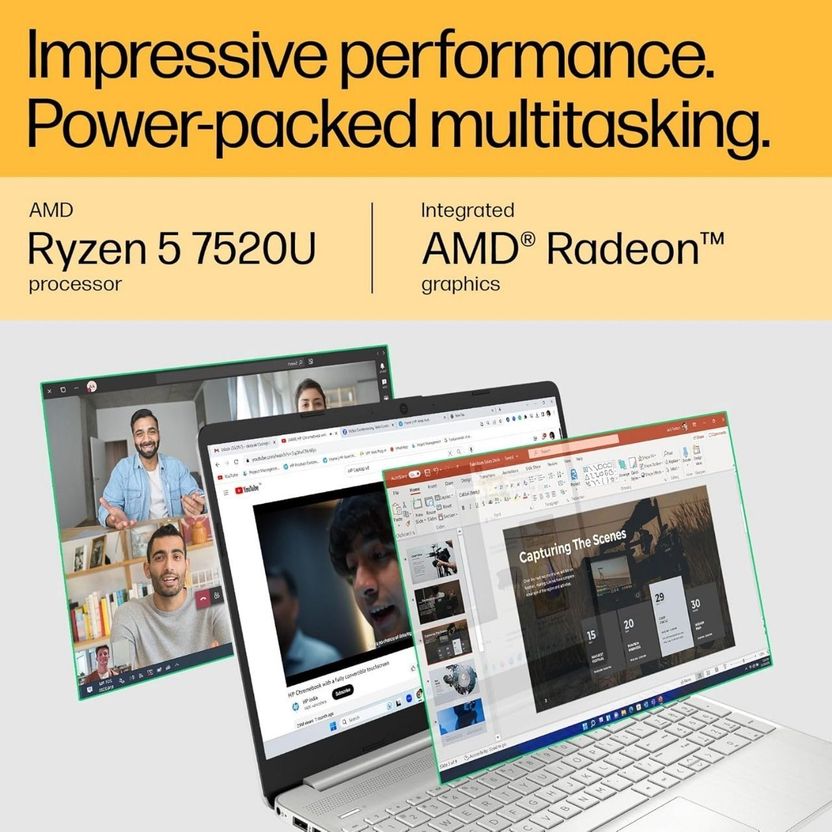 HP AMD Ryzen 5 Quad Core 14-inch Laptop 8GB/512GB SSD - Image 6