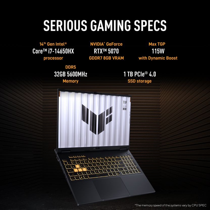 ASUS TUF Gaming F16 14th Gen i7 14650HX 16GB 1TB SSD RTX 5050 - Image 5