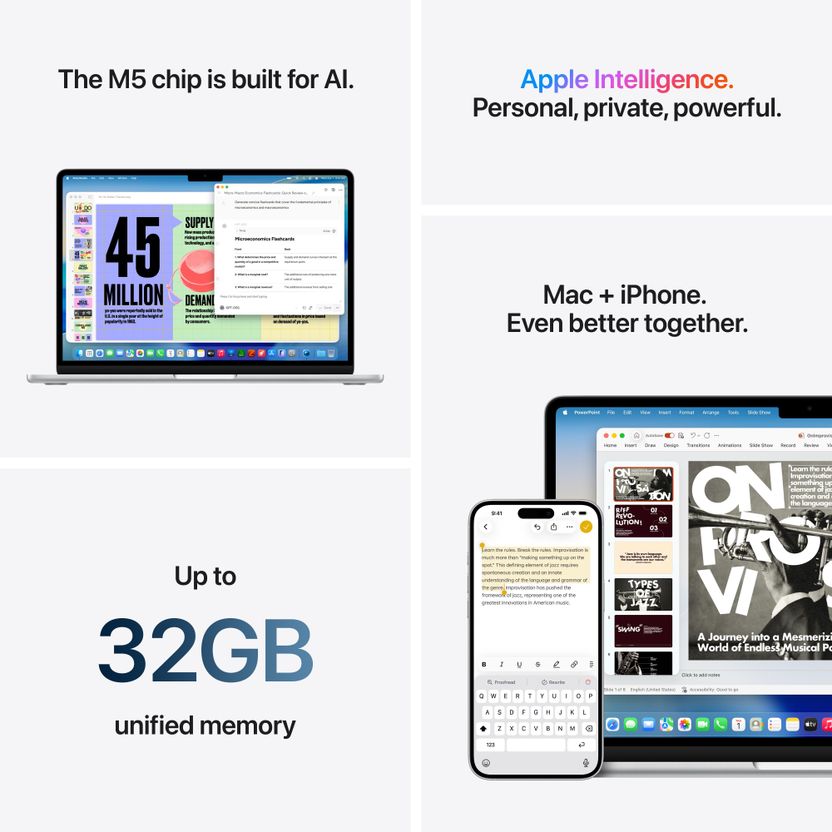 Apple MacBook Air (M5, 2026) M5 - (16 GB/512 GB SSD/Tahoe) MDH74HN/A Rs.149900 Price in India - Image 9