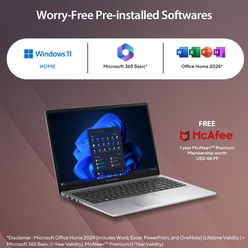 ASUS ExpertBook P1 14th Gen i3 100U 8GB 512GB SSD - Image 4