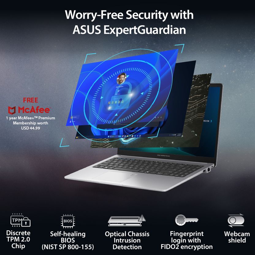ASUS ExpertBook P1 14th Gen i3 100U 8GB 512GB SSD - Image 9