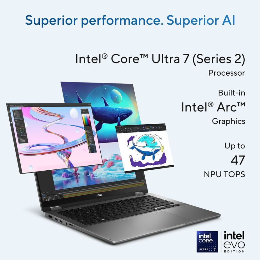 ASUS Vivobook Flip Intel Core Ultra 7 256V - (16 GB/512 GB SSD/Wi...more - Image 8