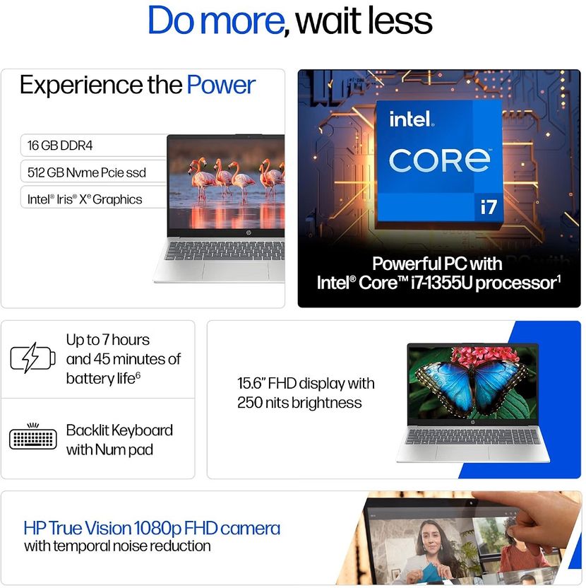 HP 14s Intel Core i7 13th Gen 1355U 14-ep0159TU Laptop - Image 2