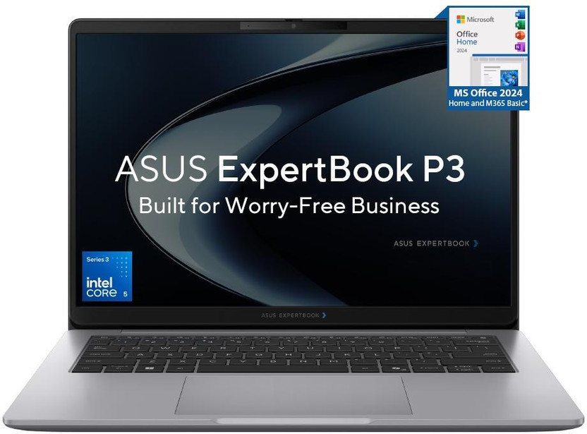 ASUS ExpertBook P3 AI PC IR Cam with 1 Yr ADP Intel Core 5 320 - (16 GB/512 GB SSD/Windows 11 Home) P3406CMABP-LY0124WS Thin and Light Laptop