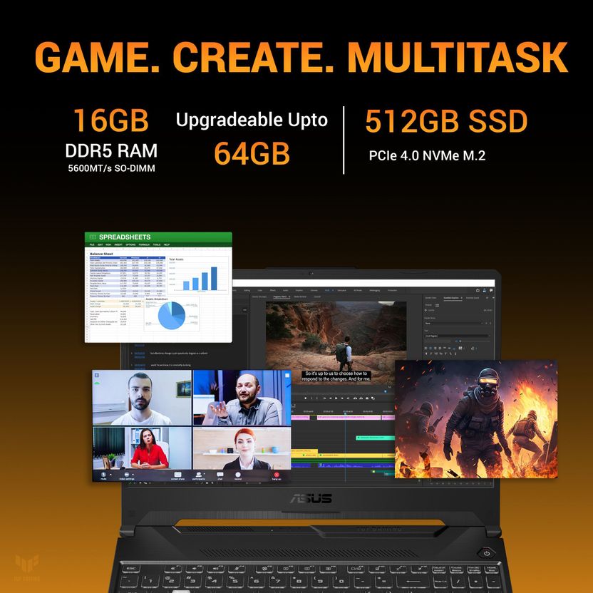 ASUS TUF Gaming A15 (2025) AMD Ryzen 7 7445HS - 16GB/512GB SSD - Image 6