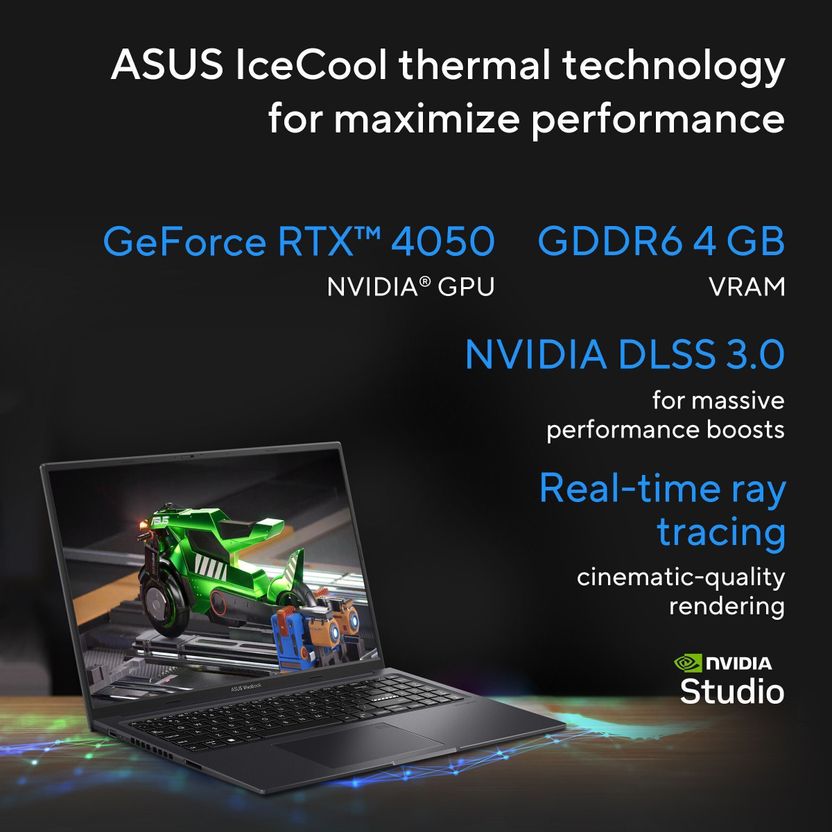 ASUS Vivobook 16X Creator Core i5 12500H 16GB 512GB SSD 6GB GPU - Image 7