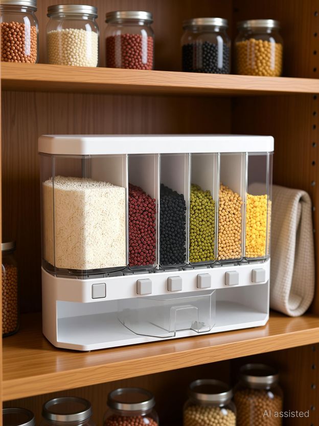 Aakruti Creation 10 L Plastic Cereal Dispenser - Image 1