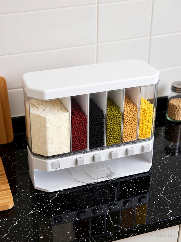 Aakruti Creation 10 L Plastic Cereal Dispenser - Image 2
