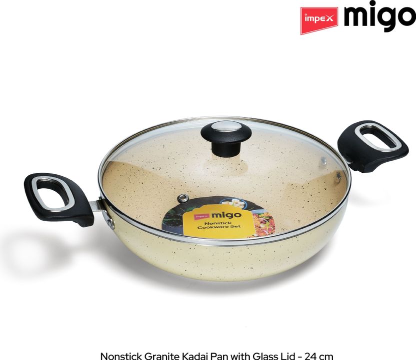 IMPEX 6 Pcs Nonstick Induction bottom Granite FKTM 6 Festival Gift Set Induction Bottom Non-Stick Coated Cookware Set Price in India - Image 9