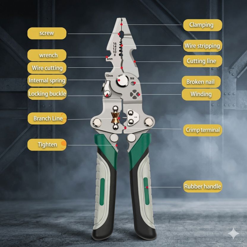 Harsh Narrow Fab Wire Cutter, Crimper, Cable Stripper - Image 3
