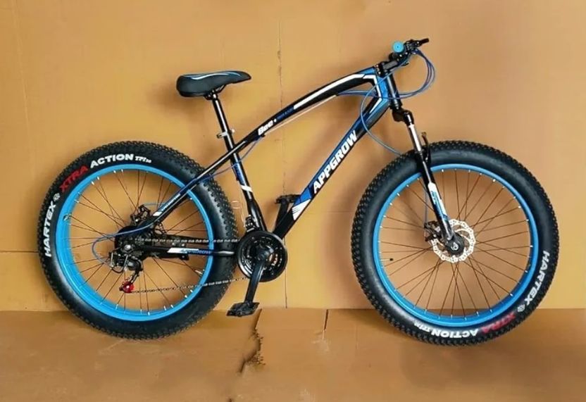 Appgrow Python 26 inch Fat Tyre Cycle, Blue - Image 3