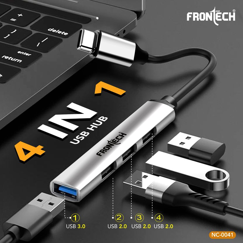 Frontech 4 in 1 Slim Multiport Hub Dock - Image 4