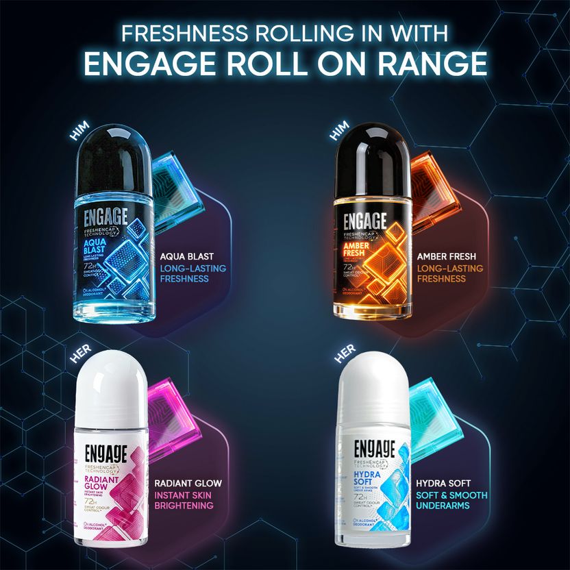 Engage Aqua Blast Underarm Roll On Deo 50ml - Image 10