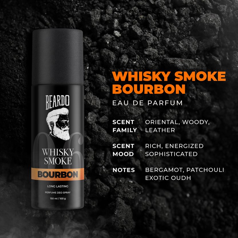 BEARDO Whisky Smoke & Bourbon Body Spray 150 ml - Image 2