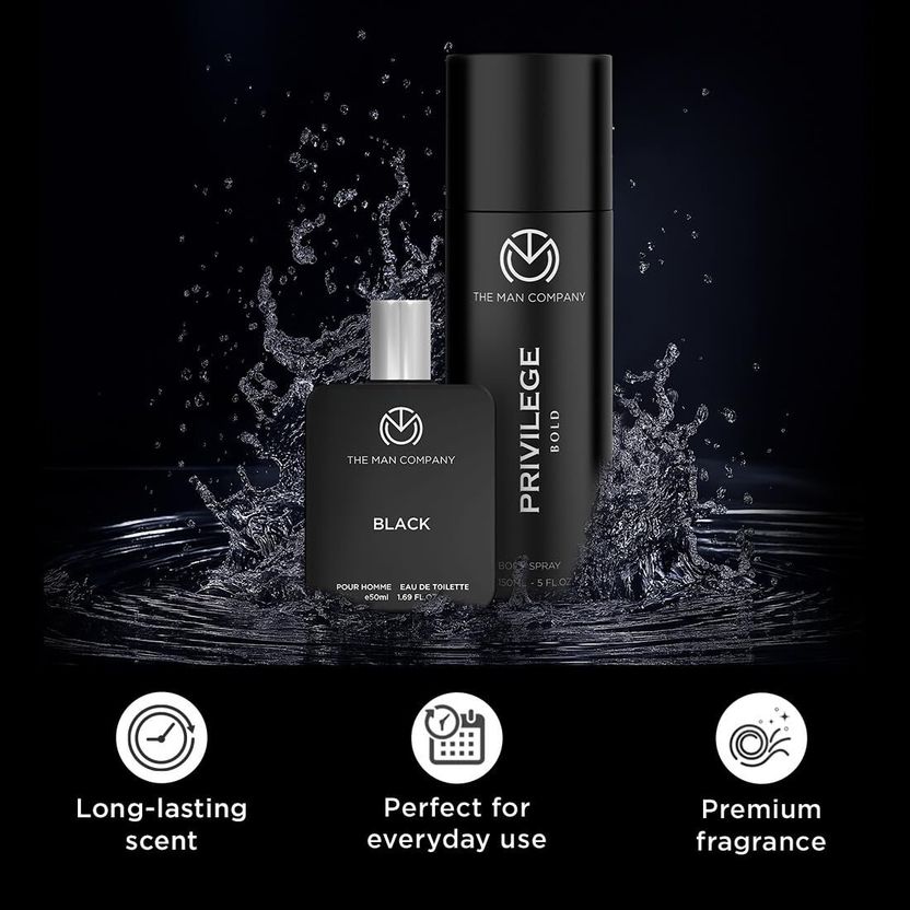 THE MAN COMPANY Black & Bold Perfume Duo 150 ml - Image 3