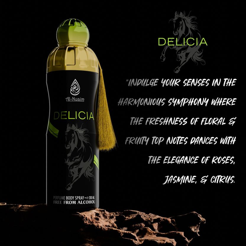 Al-Nuaim Delicia Deodorant Alcohol-Free 200ml - Image 5