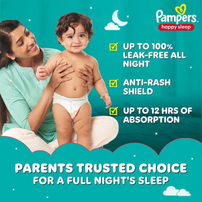 Pampers Happy Sleep Anti Rash Shield Pant Diapers - M (12 kg) - Image 8