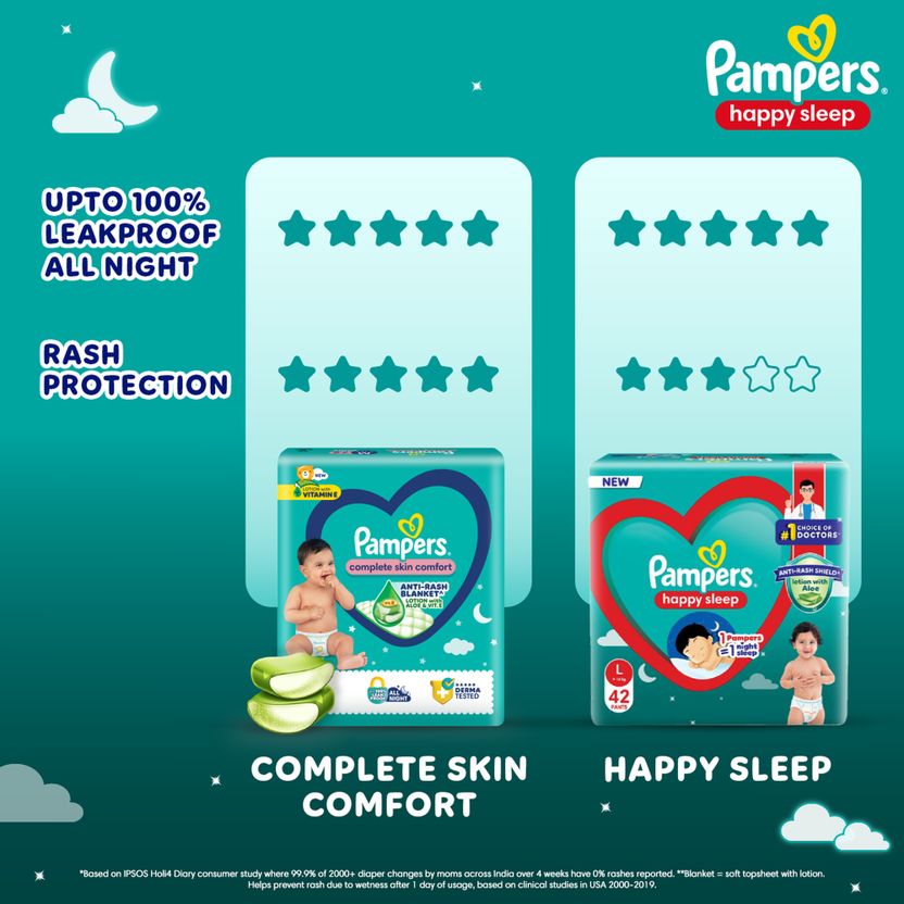 Pampers Happy Sleep Anti Rash Shield Pant Diapers - M (12 kg) - Image 9