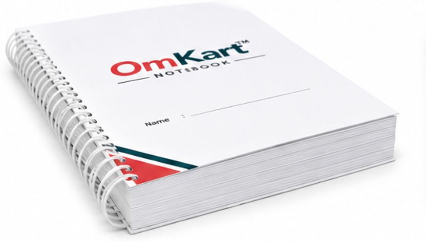 Omkart Spiral Notebook Size A4 Notebook Plain 800 Pages (White, P...more - Image 2