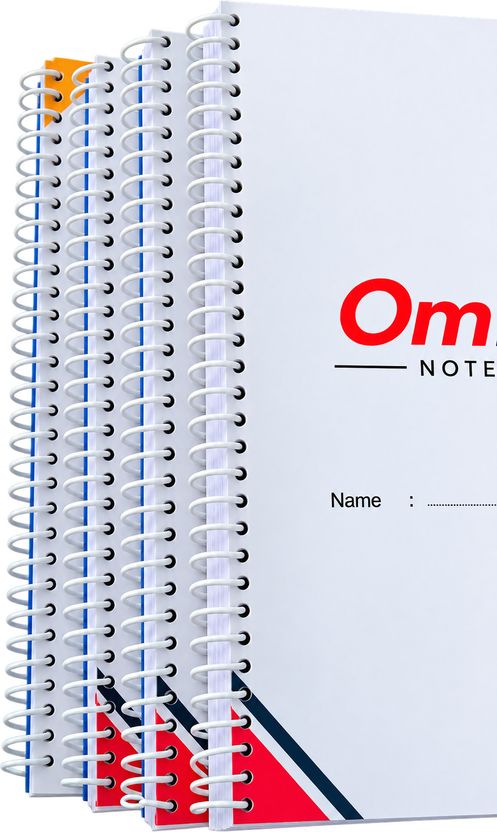 Omkart Spiral Notebook Size A4 Notebook Plain 800 Pages (White, P...more - Image 5