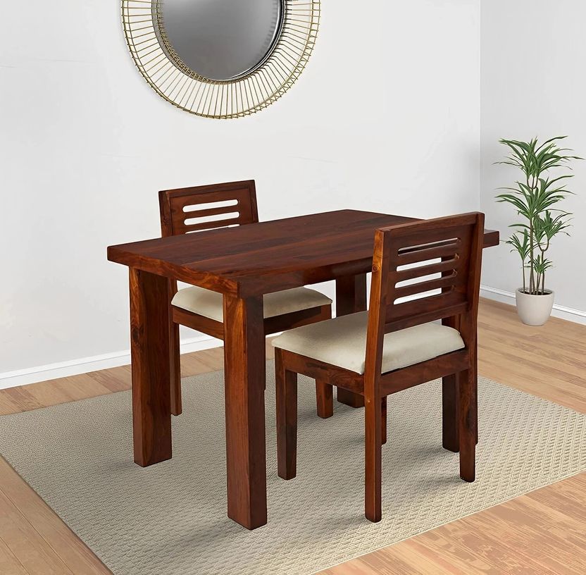 LOONART Solid Wood 2 Seater Dining Set - Image 1