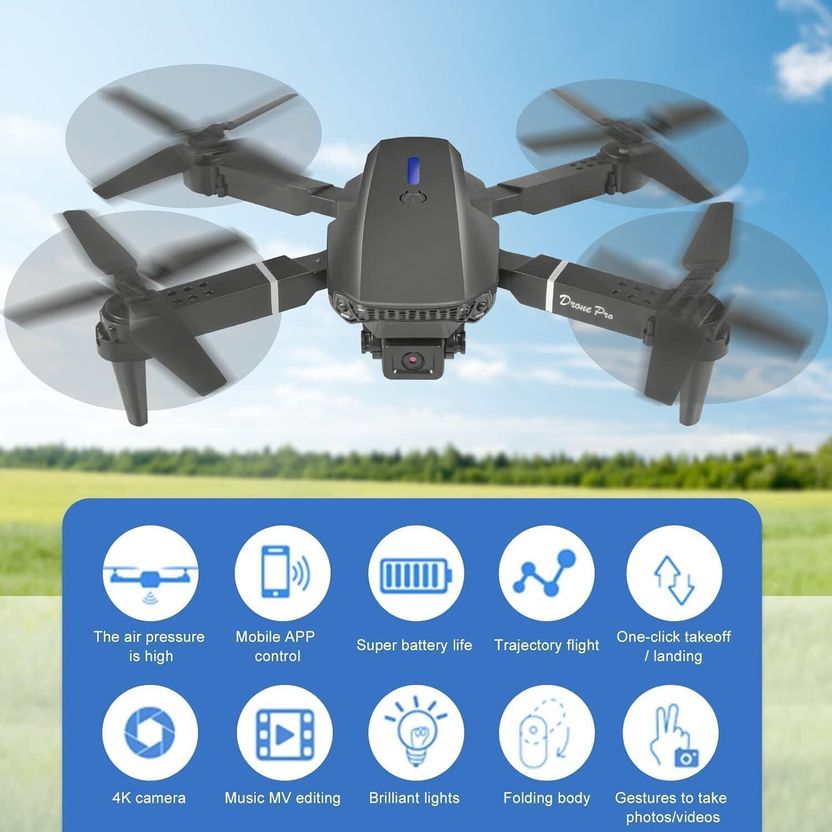 HIYADIKANS 4K-E88 Pro Drone Dual Camera - Image 6