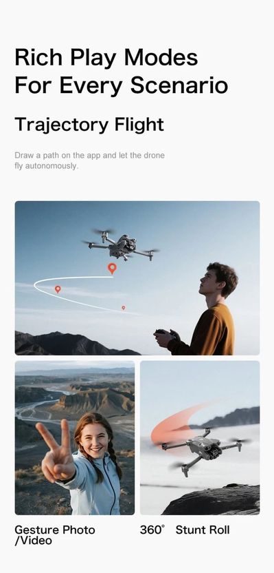 Divine GT50 SkyVoyager Pro Foldable GPS Drone - Image 2