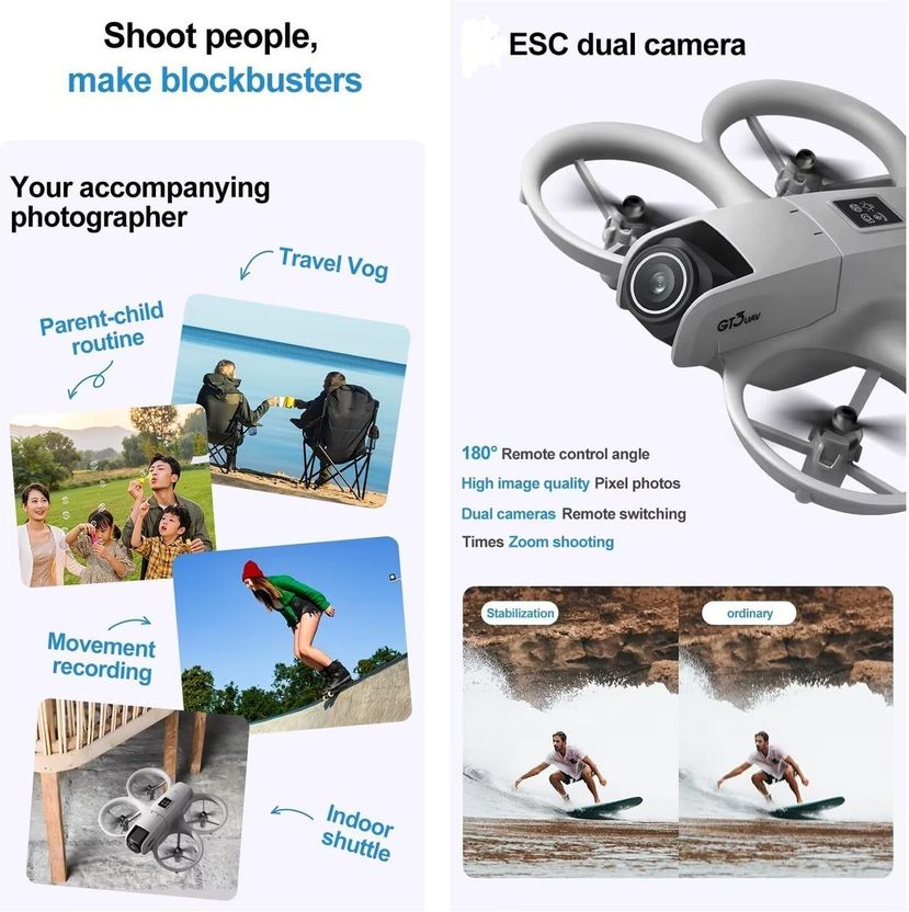 RUNIX T1/GT3 Dual Camera Mini Drone - Image 6