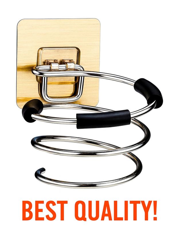 Morbee HairDryerHolder-StainlessSteel-WallMount-Organizer-Shelf - Image 1