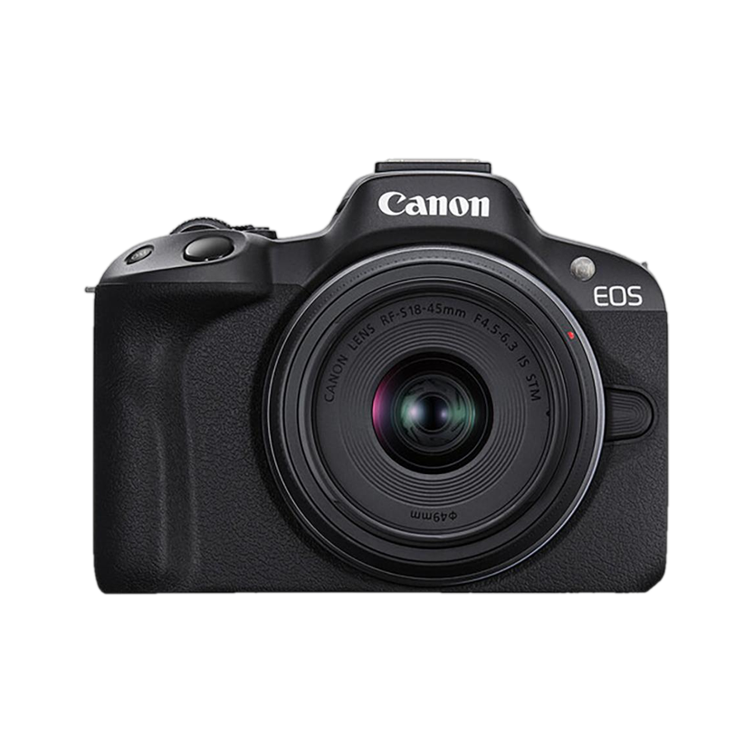 Canon EOS R50 Mirrorless Camera Body with RF - S 18 - 45 mm f/4.5 - 6.3 IS STM