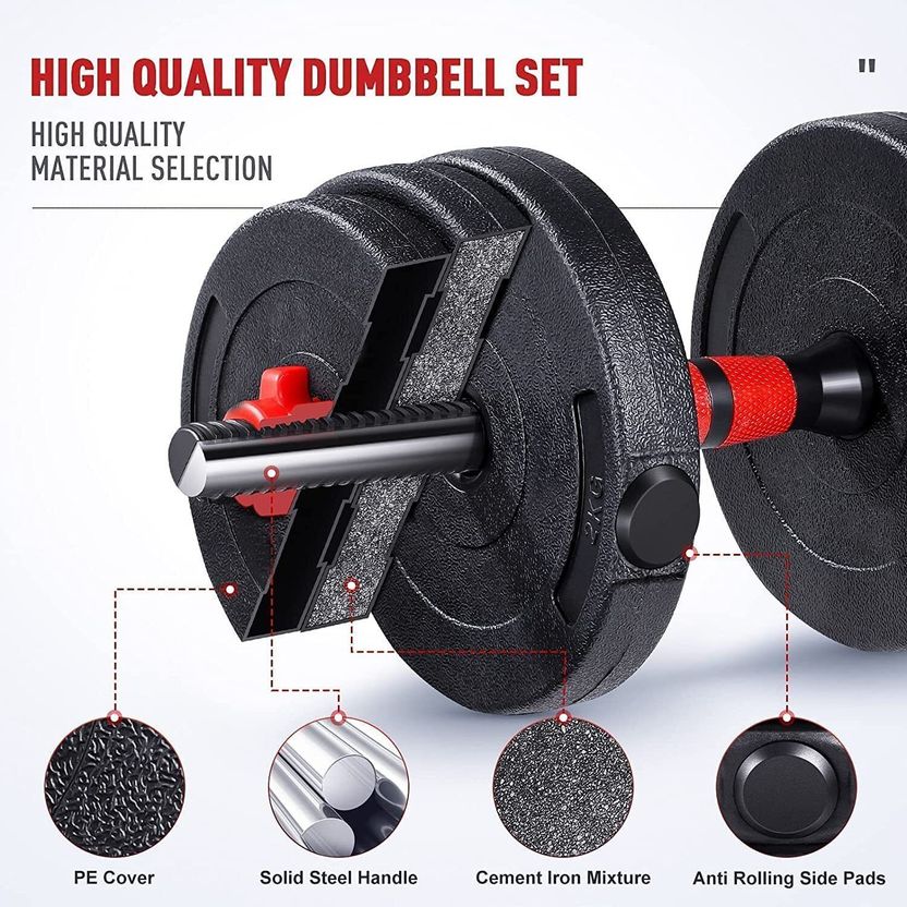 SafecoFitneess 30KG Home Gym Dumbbell Plate Set - Image 3