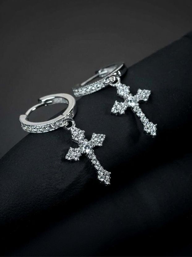 Flipkart.com Salty Alpha Celestial Cross Earrings for Men & Boys - Image 2
