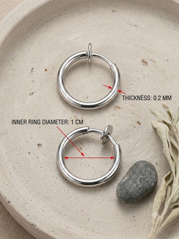 aAVC ENTERPRISES Stainless Steel Non-Piercing Earrings - Image 3