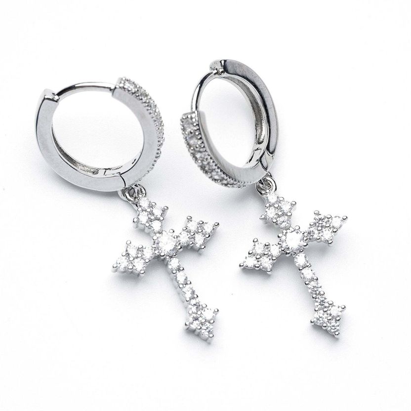 Flipkart.com Salty Alpha Celestial Cross Earrings for Men & Boys - Image 6