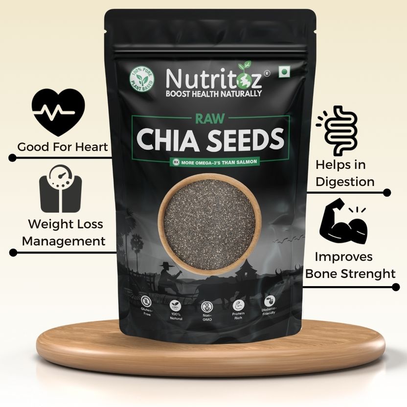 Nutritoz Raw Chia Seeds, Flax, Pumpkin & Sunflower Seeds Combo Pa...more - Image 6