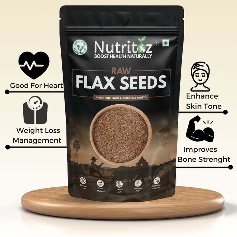 Nutritoz Raw Chia Seeds, Flax, Pumpkin & Sunflower Seeds Combo Pa...more - Image 7
