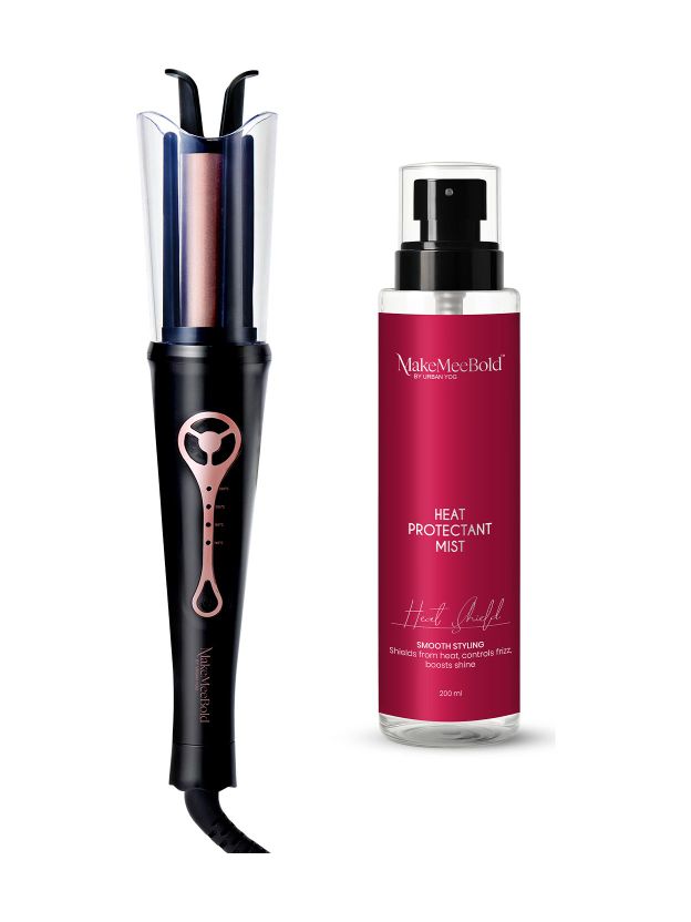 MakeMeeBold Automatic Hair Curler & Heat Protectant Spray Combo - Image 3