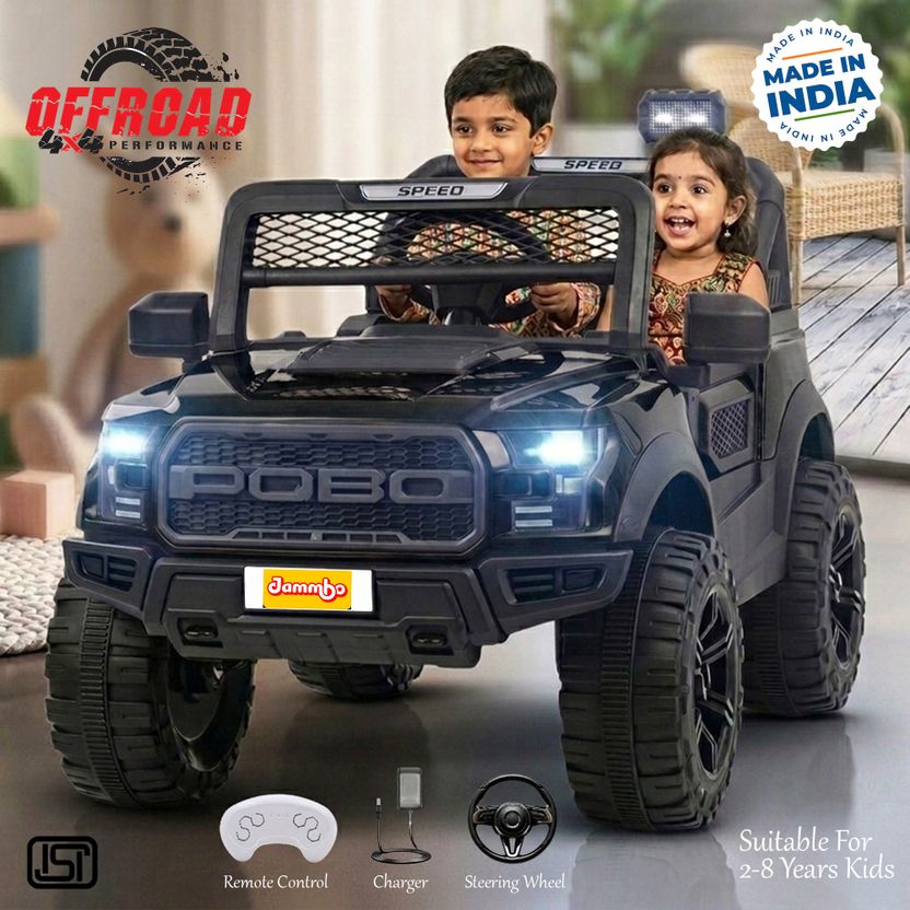 Jammbo Jeep Battery Operated Ride On (Black) - Image 1