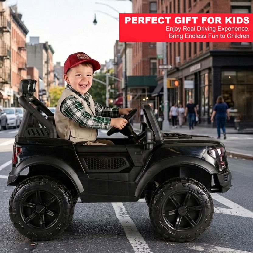 Jammbo Jeep Battery Operated Ride On (Black) - Image 2