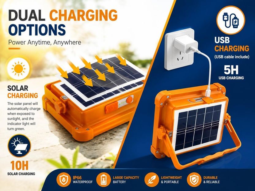 Lonien GlowBase 100W Solar LED Flood Light 16500mAh - Image 3