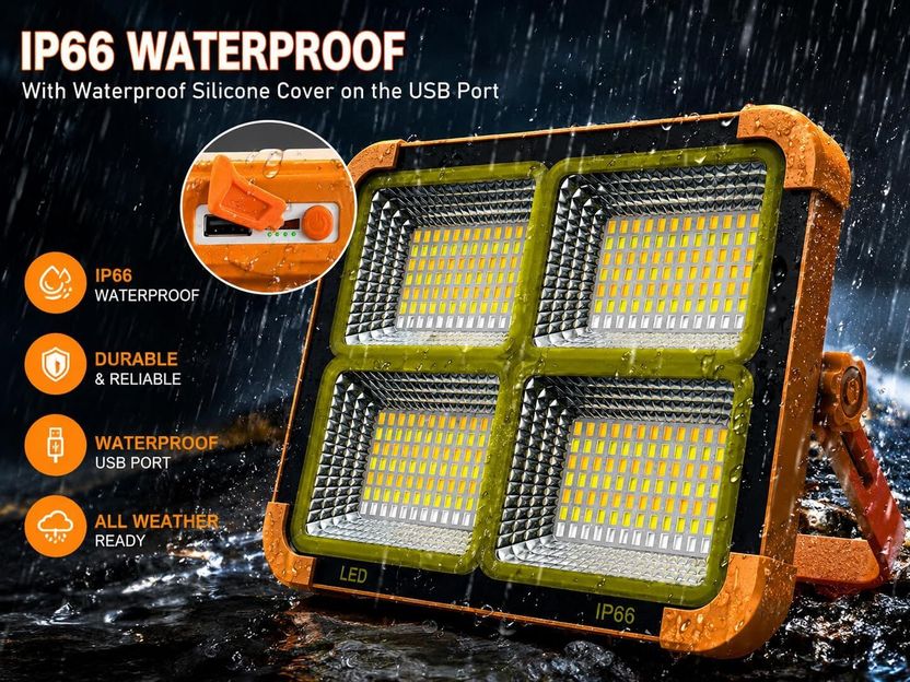 Lonien GlowBase 100W Solar LED Flood Light 16500mAh - Image 4