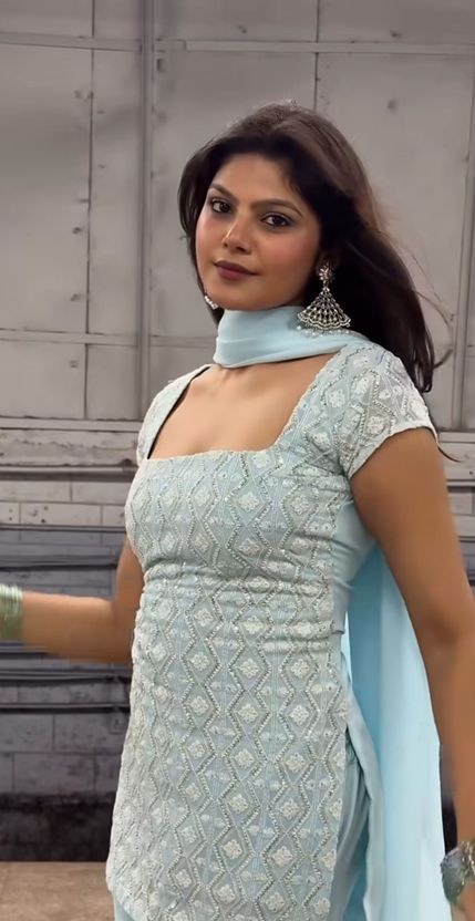 DISHWA Women Georgette Kurti Palazzo Dupatta Set - Image 6